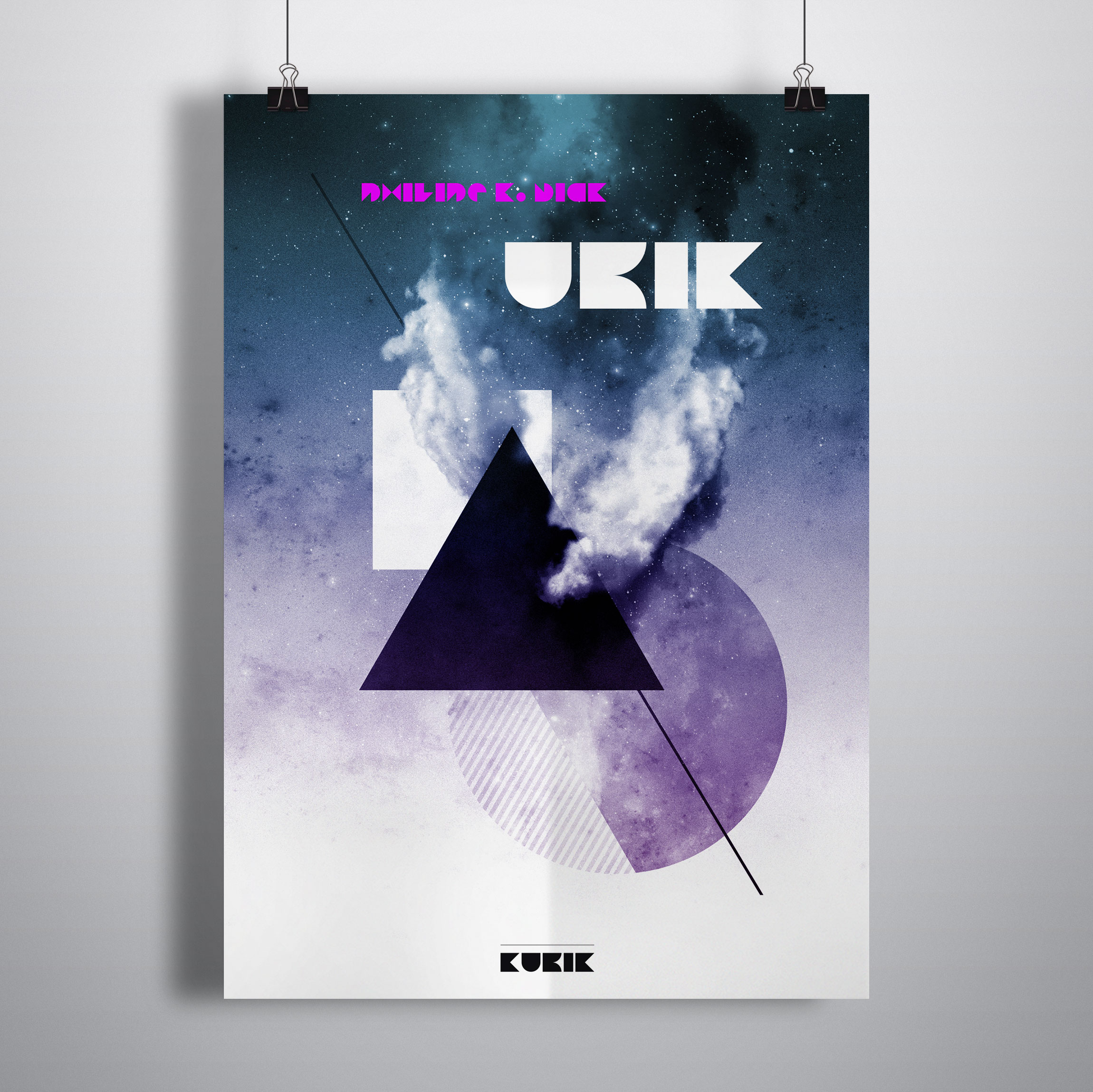 Création affiche UBIK de Philipe K.Dick pour KUBIK