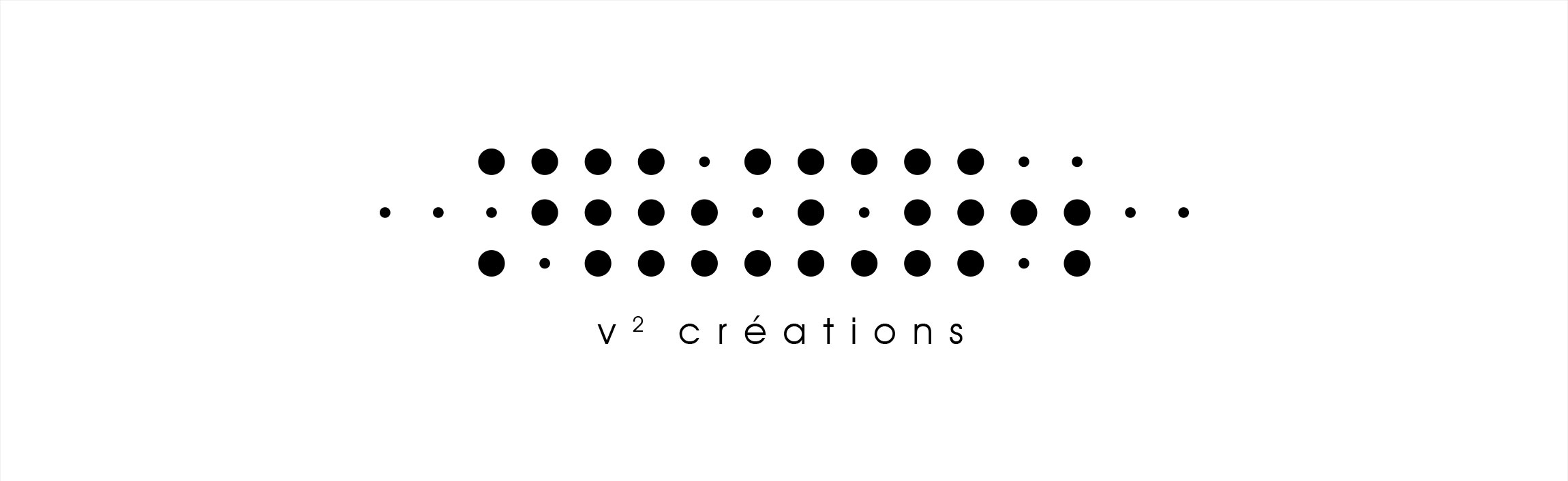 Création identité visuelle "V2 Créations". Conception logo, papeterie, carte de visite, en-tête de lettre, pictos.