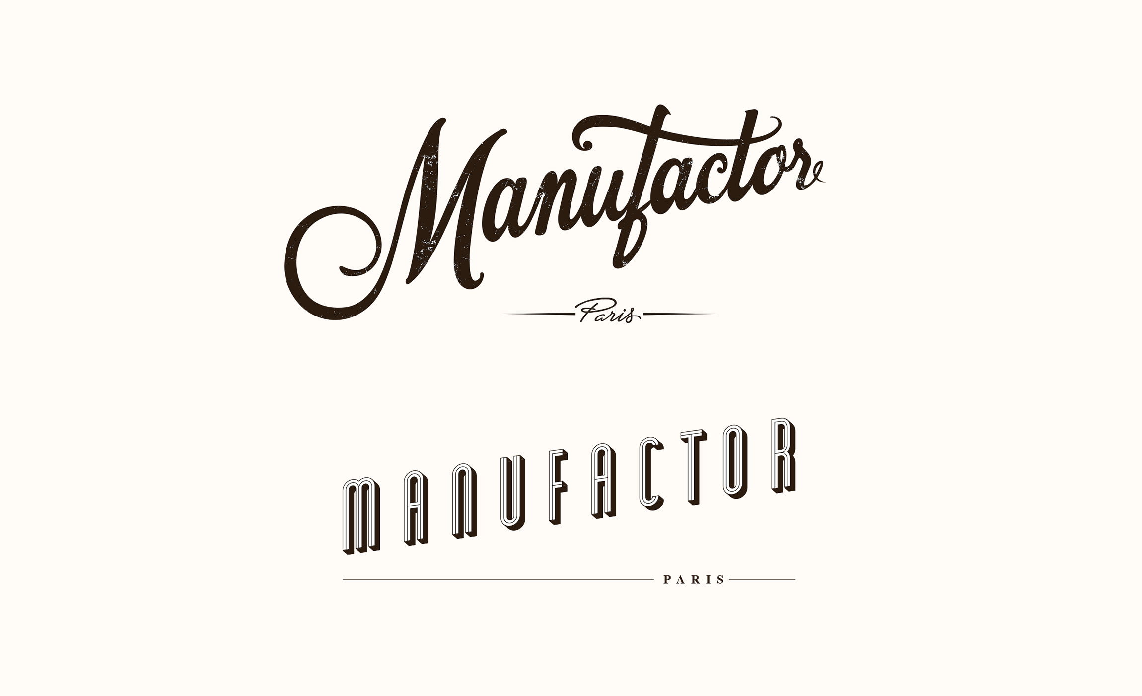 Recherches logos pour MANUFACTOR.