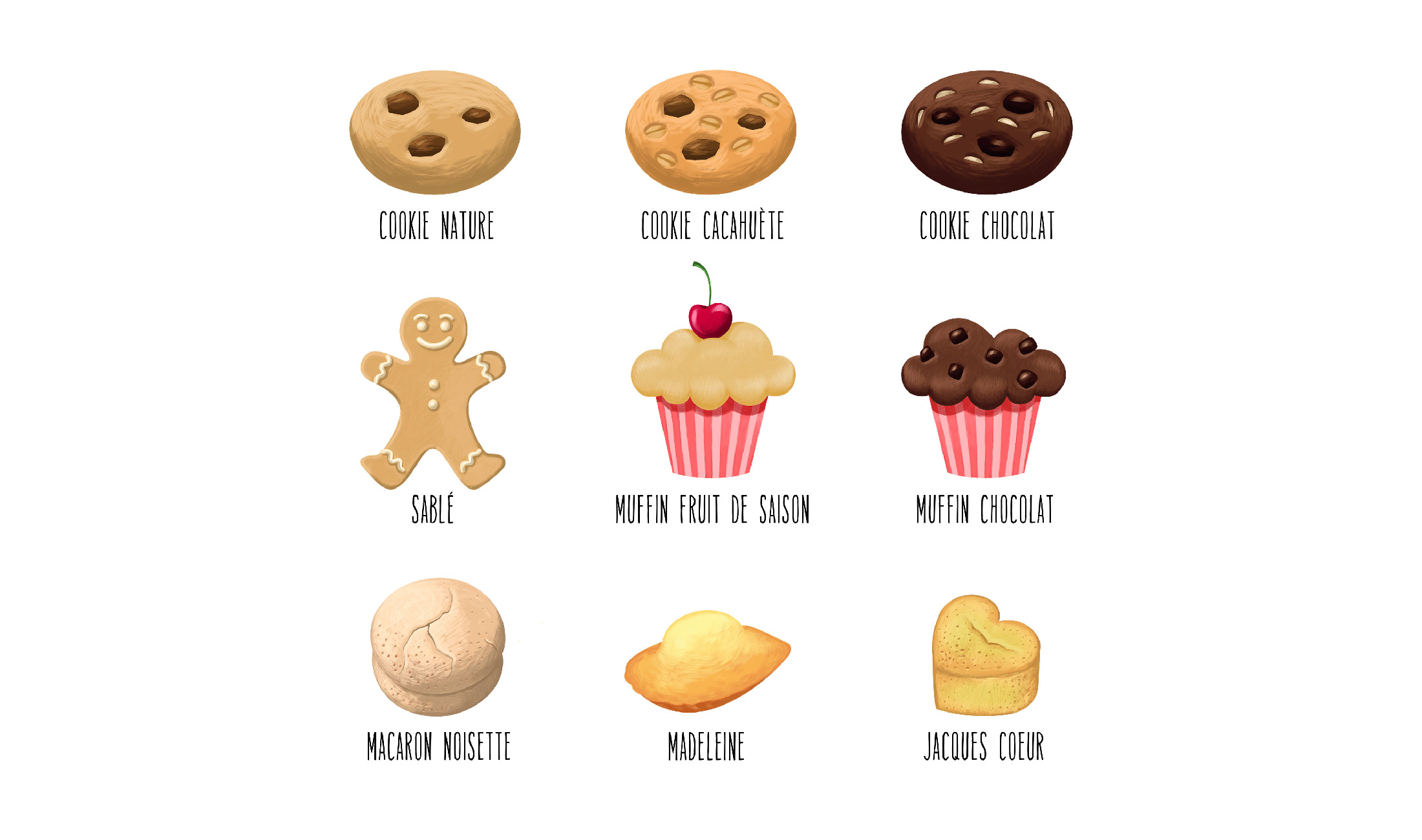 Illustrations de biscuits - Bec à Sucre Illustrations de biscuits - Bec à Sucre